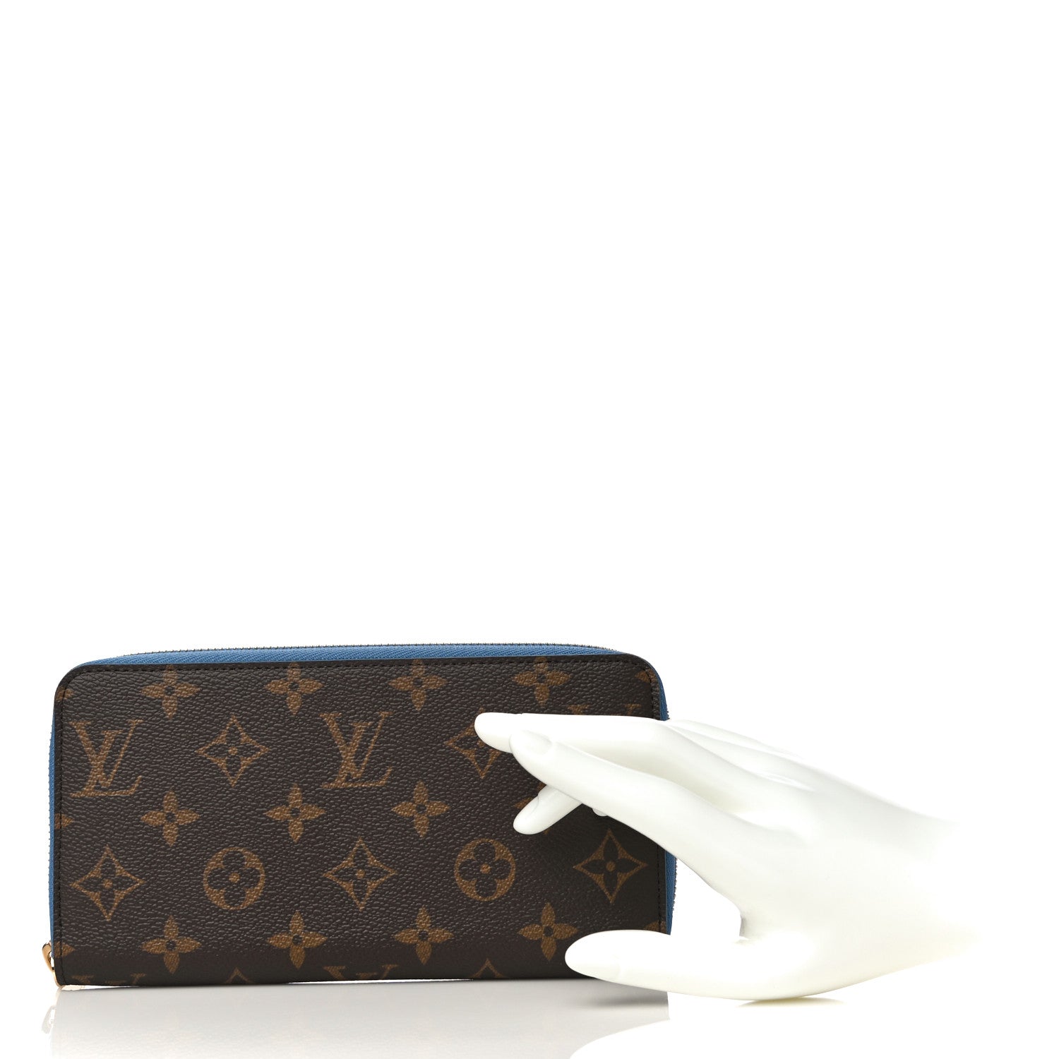 Louis Vuitton Monogram Zippy Wallet Blue Jean 2 of 9