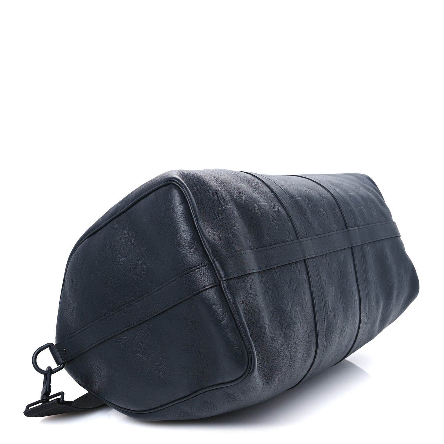Calfskin Shadow Monogram Keepall Bandouliere 50 Black