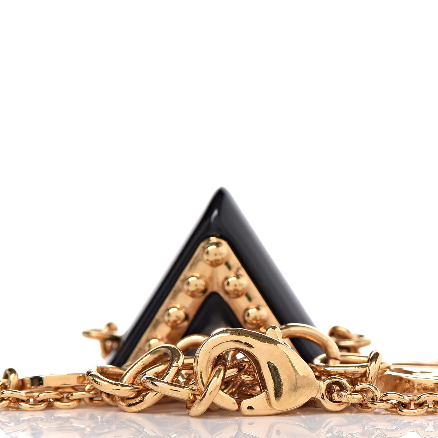 Louis Vuitton Lacquer Studded Essential V Bracelet Gold 6 of 6