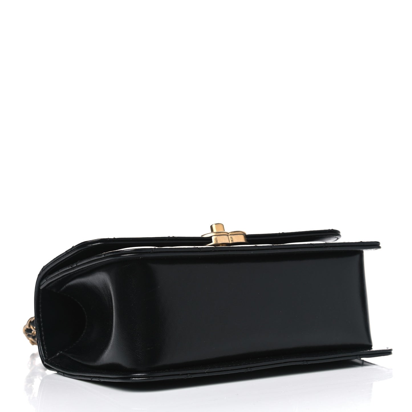 Calfskin Quilted Mini Perfect Fit Flap Black