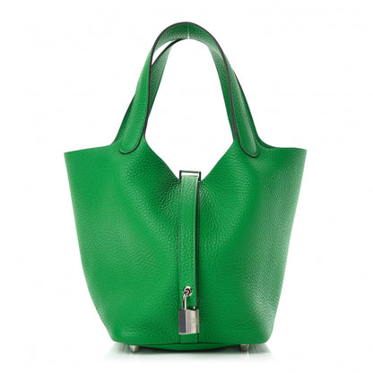 Hermes Taurillon Clemence Picotin Lock 18 PM Bambou 1 of 11