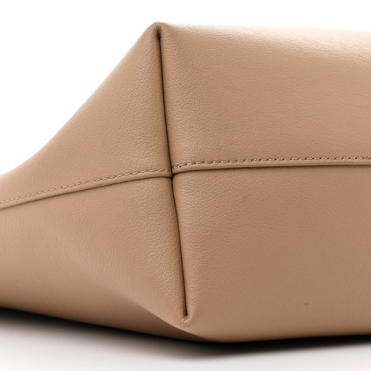 Calfskin Large Shopping Tote Dark Beige