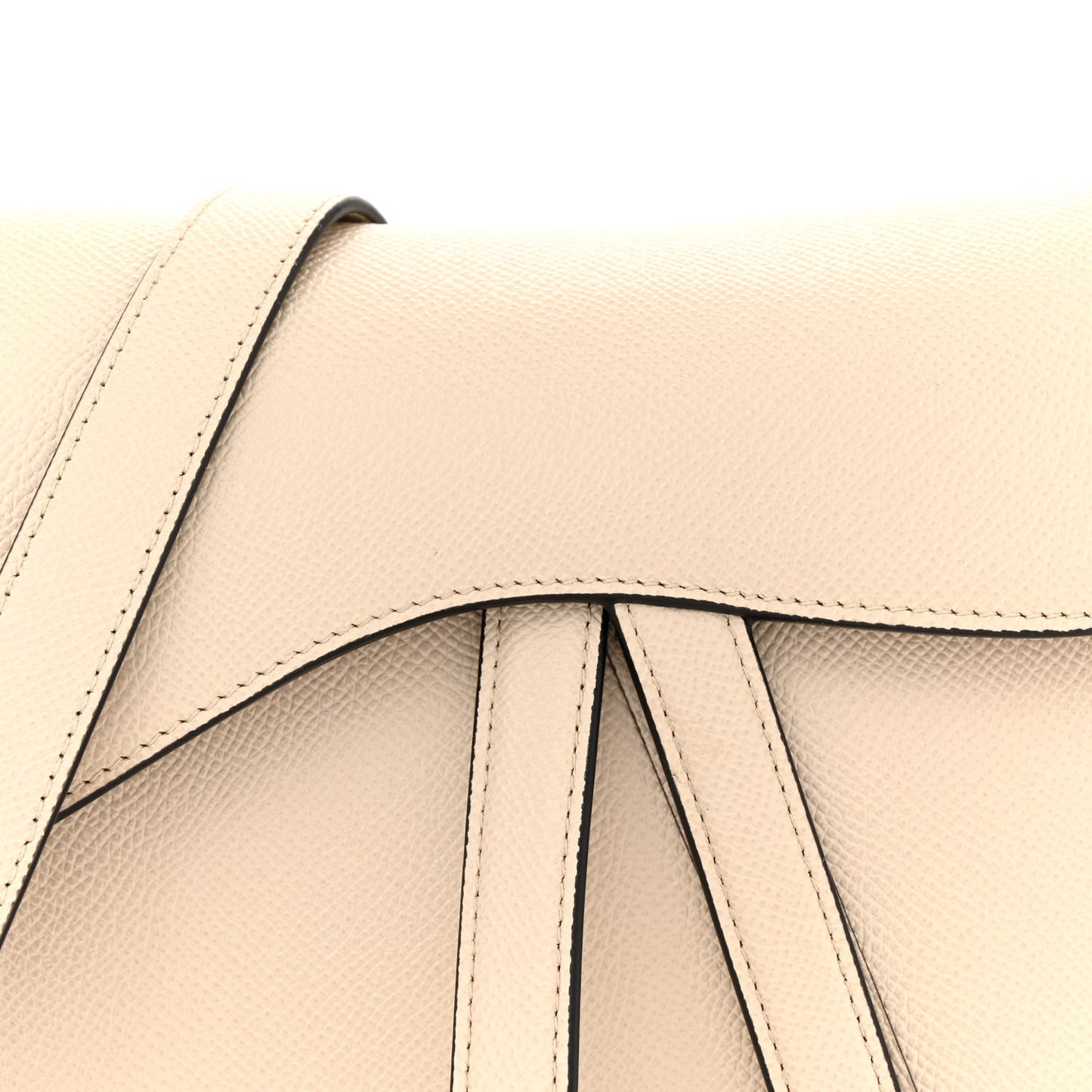 Grained Calfskin Saddle Bag With Strap Hazelnut