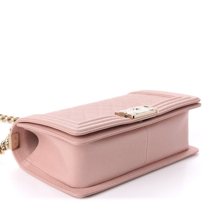 Chanel Caviar Quilted Medium Boy Flap Light Pink 4 of 12