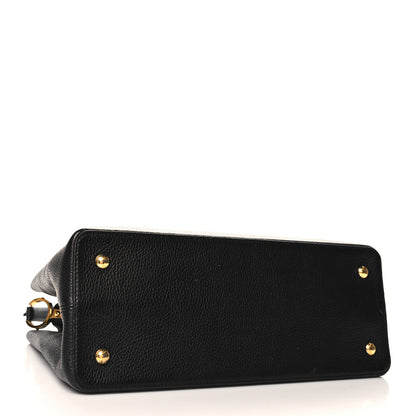 Louis Vuitton Taurillon Capucines GM  Black Fuchsia 4 of 11