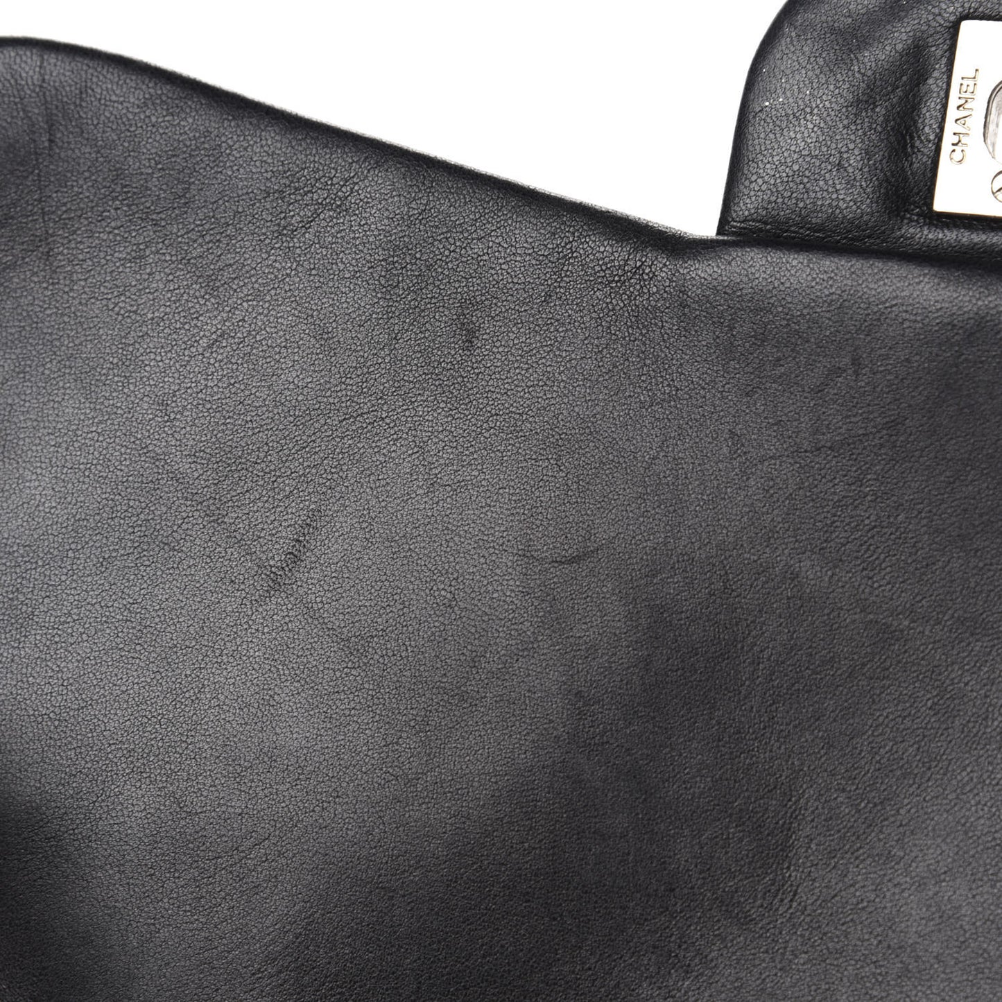 Lambskin Quilted Jumbo Single Flap Black