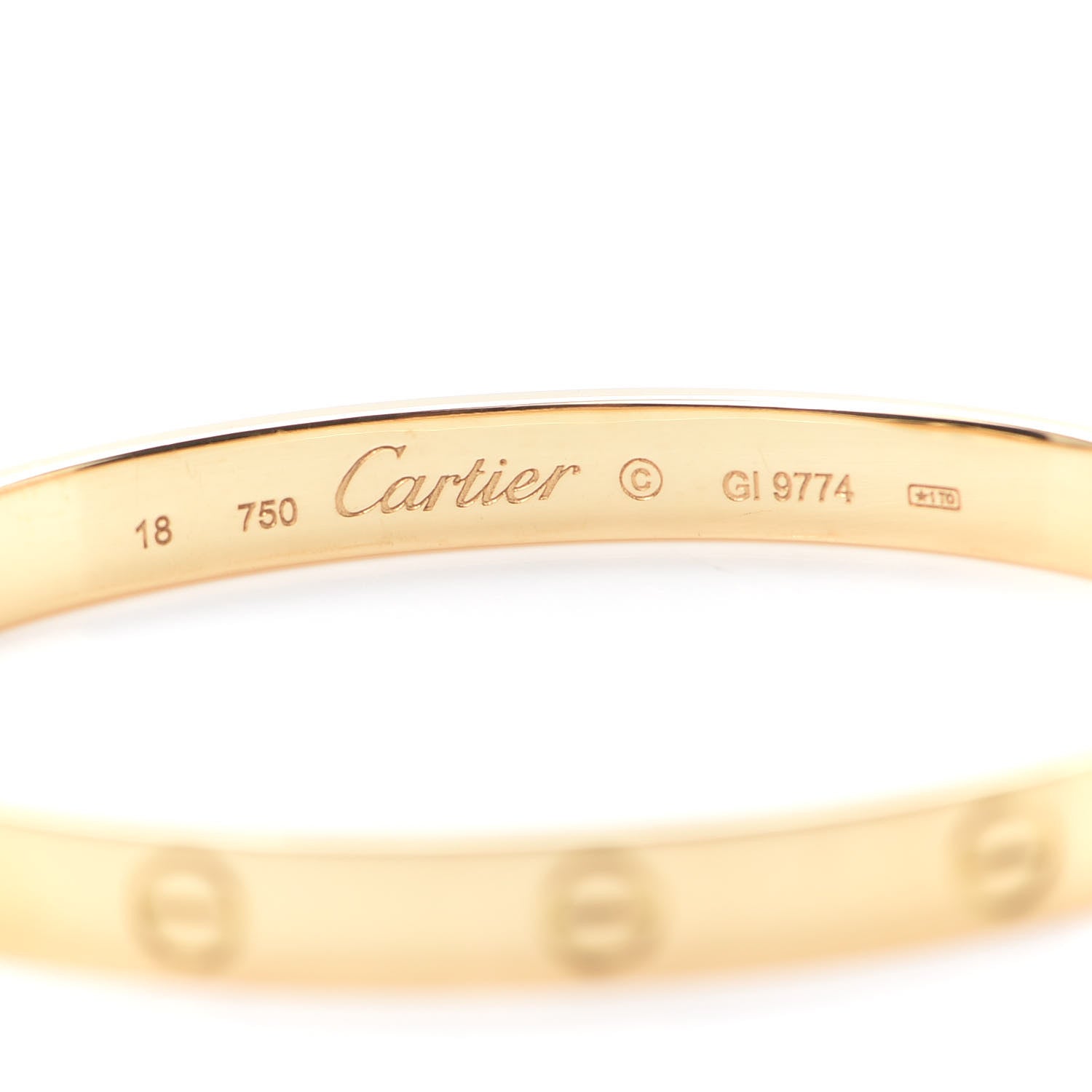 Cartier 18K Yellow Gold LOVE Bracelet 18 5 of 6