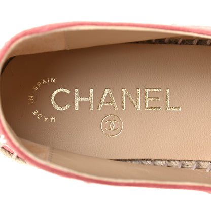 Chanel Suede Pearl CC Espadrilles 39 Pink 6 of 7