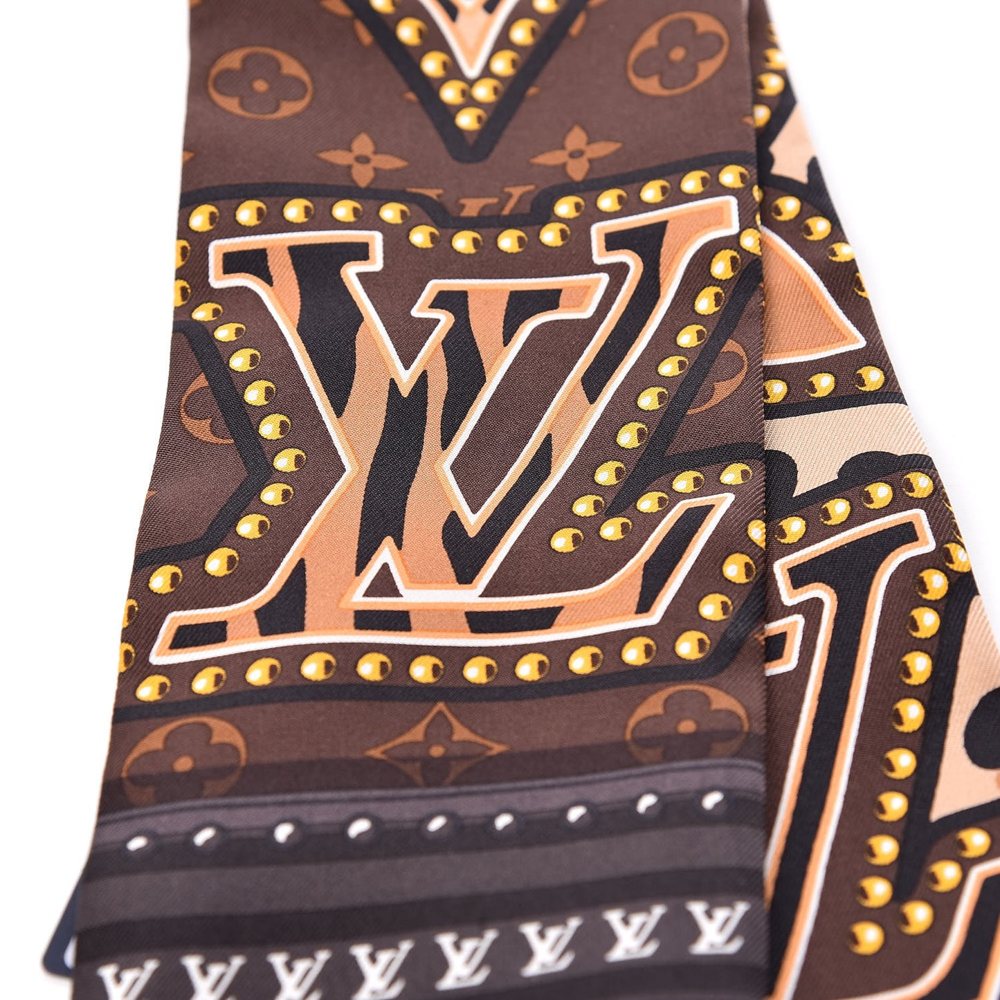 Silk Monogram LV World Bandeau Brown