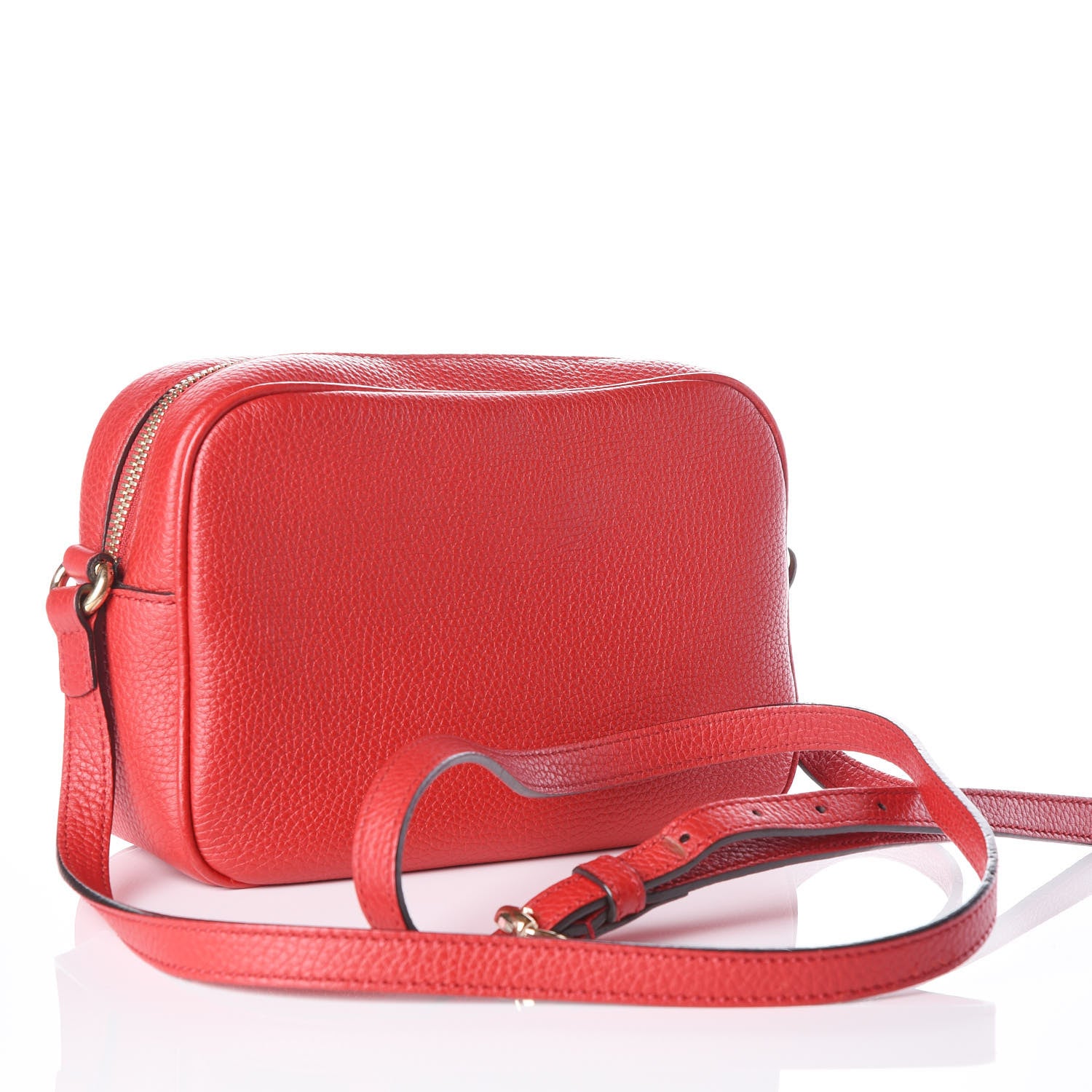 Gucci Pebbled Calfskin Small Soho Disco Bag Vibrant Red 2 of 10