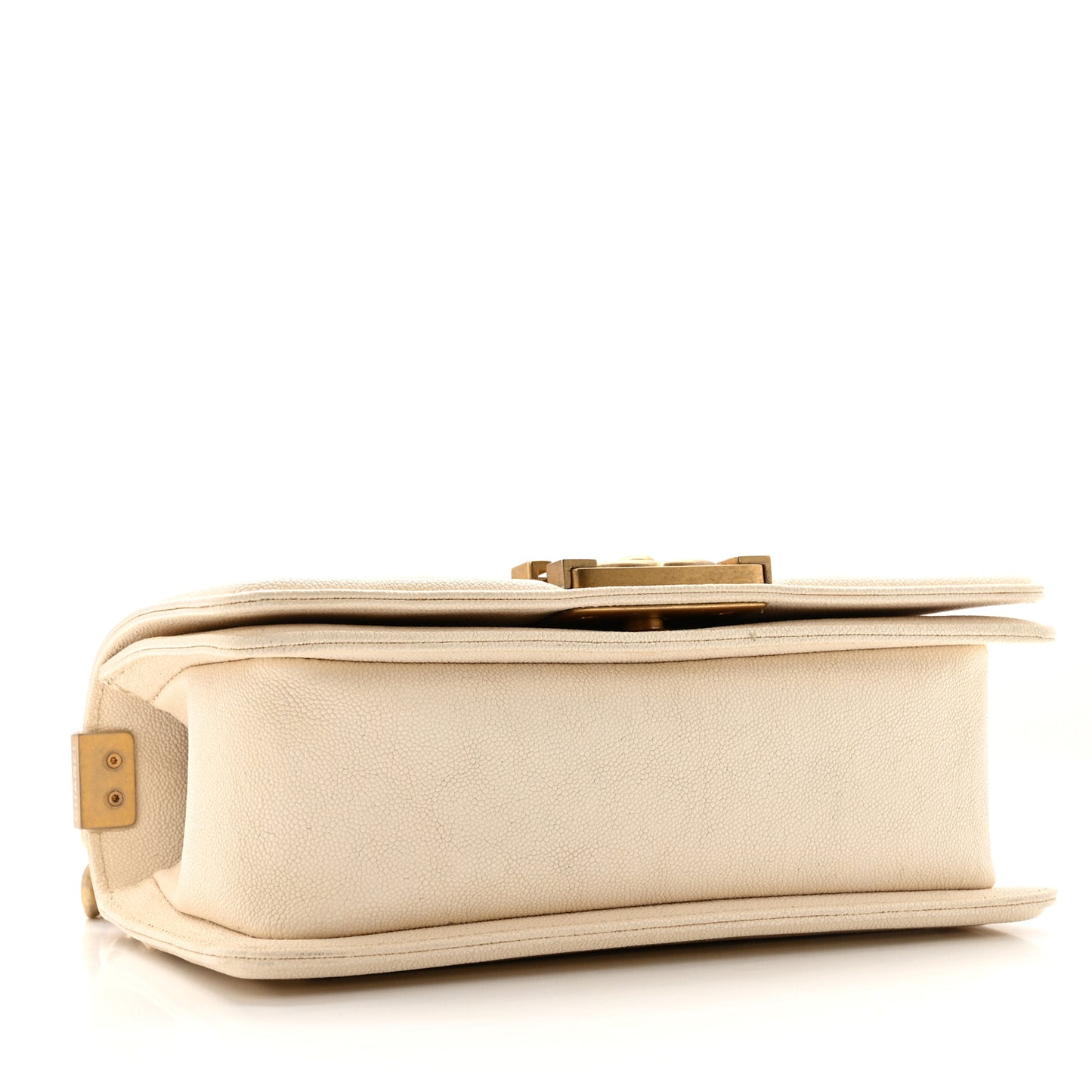 Caviar Quilted Small Boy Flap White