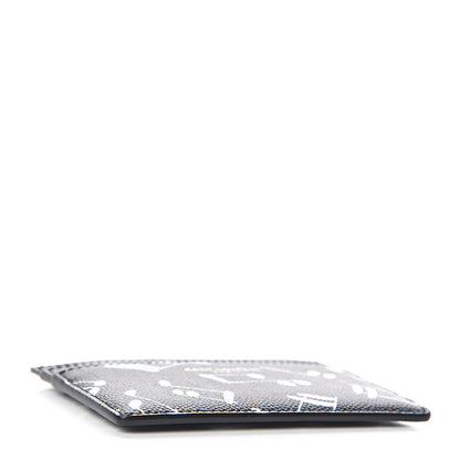 Saint Laurent Grain de Poudre Musical Notes Credit Card Case Black 4 of 8