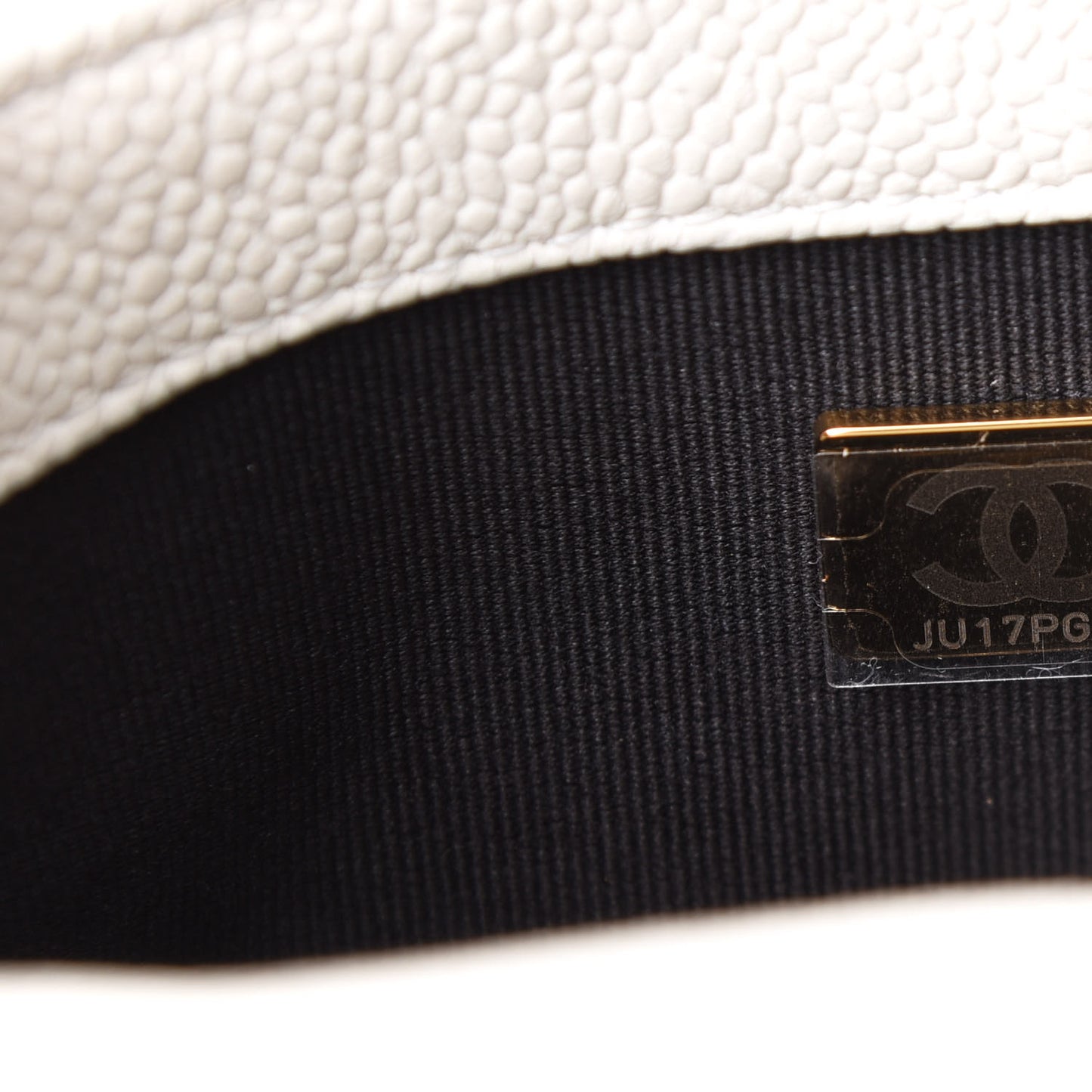 Caviar Quilted Mini Chain Soul Flap White