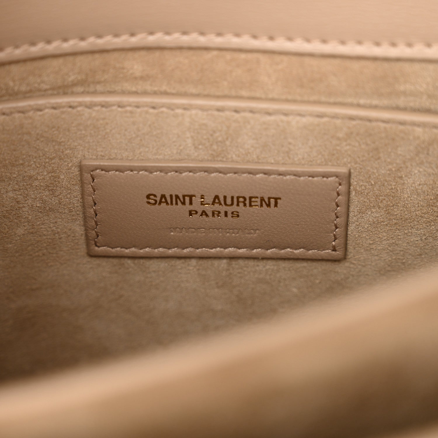 Saint Laurent Calfskin Medium Monogram Sunset Dark Beige 6 of 13