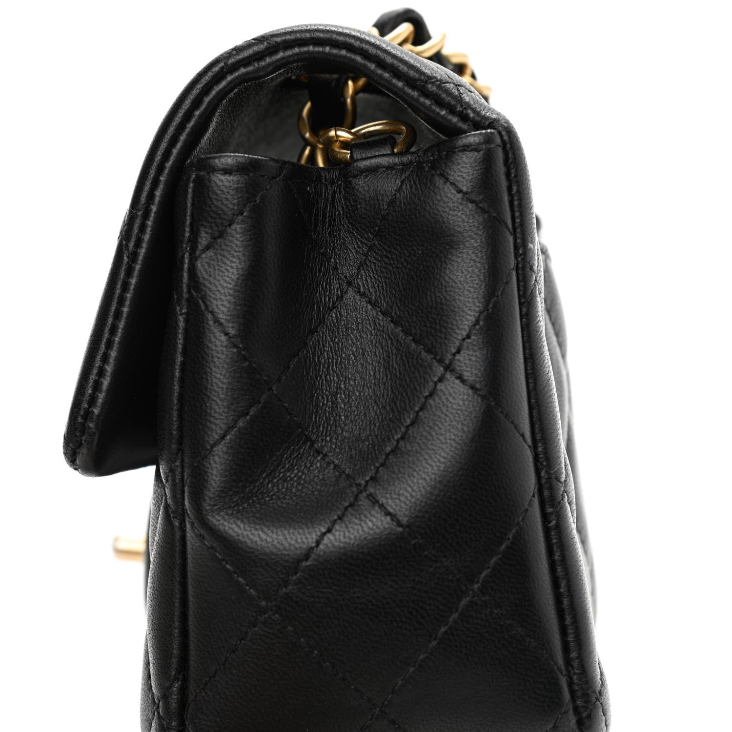 Chanel Lambskin Quilted Mini Rectangular Flap Black 12 of 13