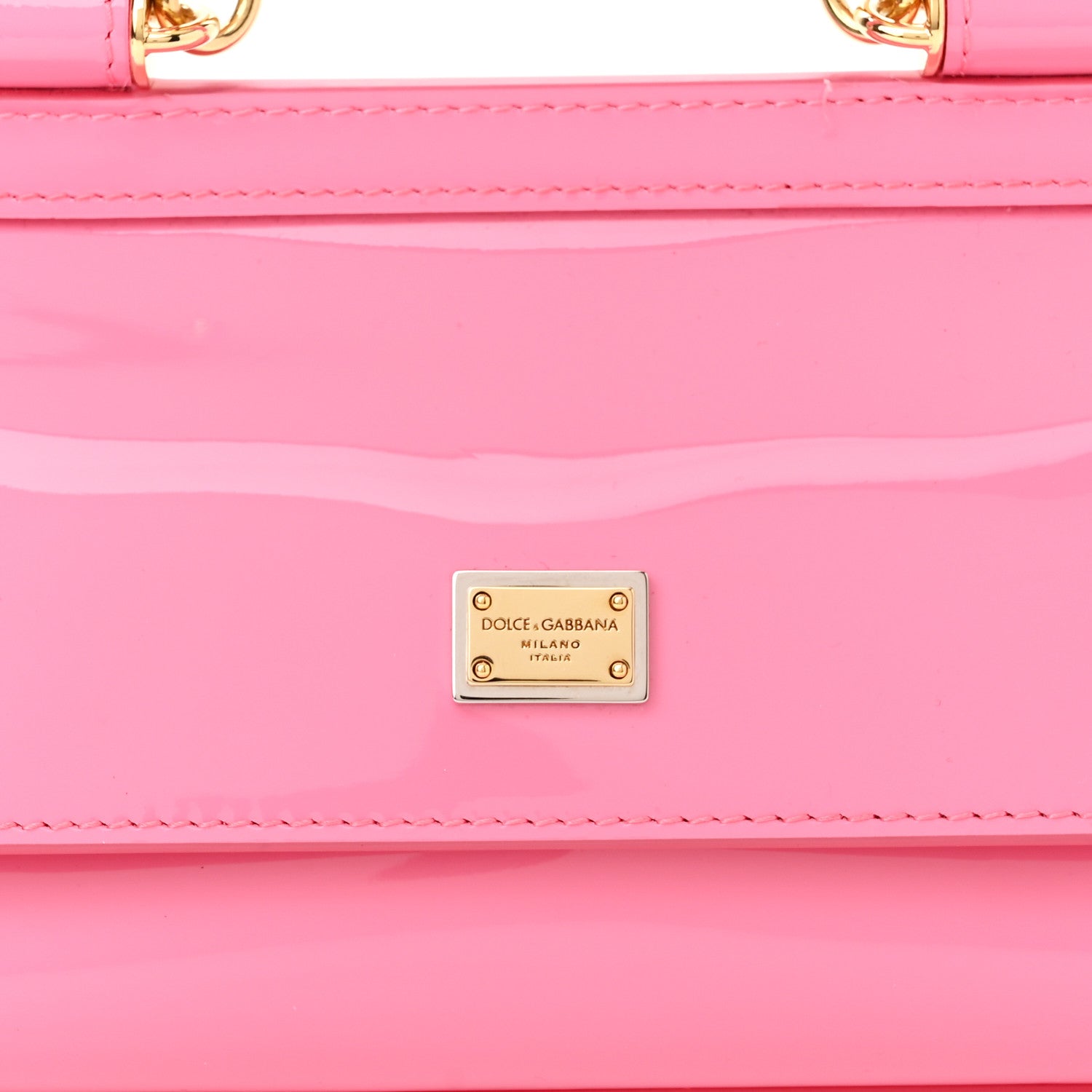 Dolce & Gabbana Patent Small Miss Sicily Satchel Pink 7 of 9