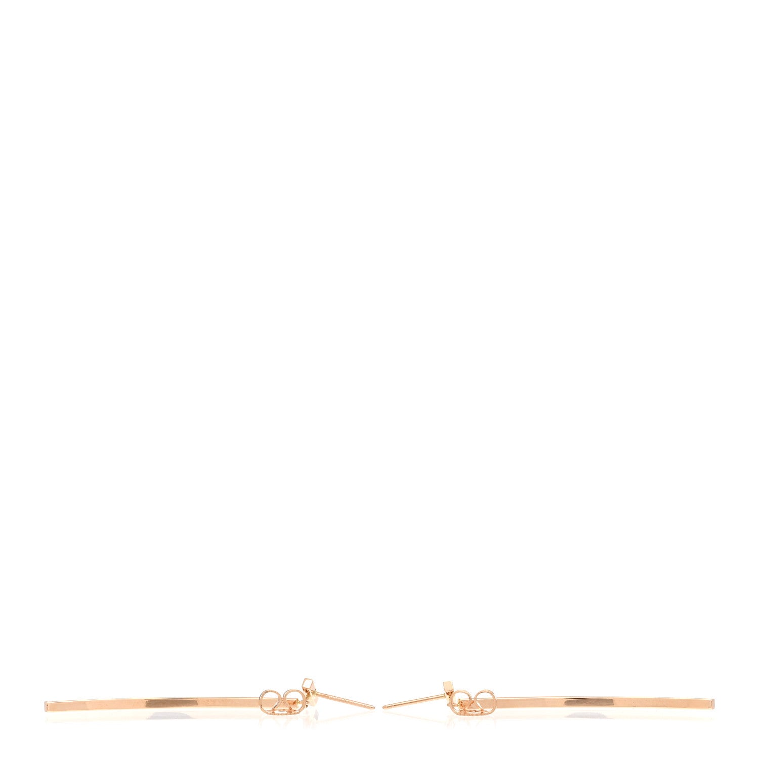 Tiffany 18K Rose Gold T Bar Earrings 3 of 5