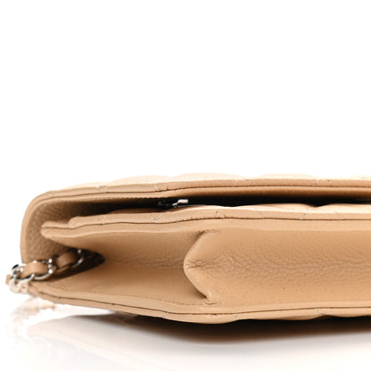 Chanel Caviar Quilted Wallet On Chain WOC Beige 9 of 11
