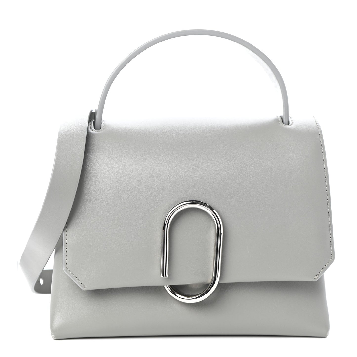 Smooth Calfskin Mini Alix Top Handle Satchel Cement