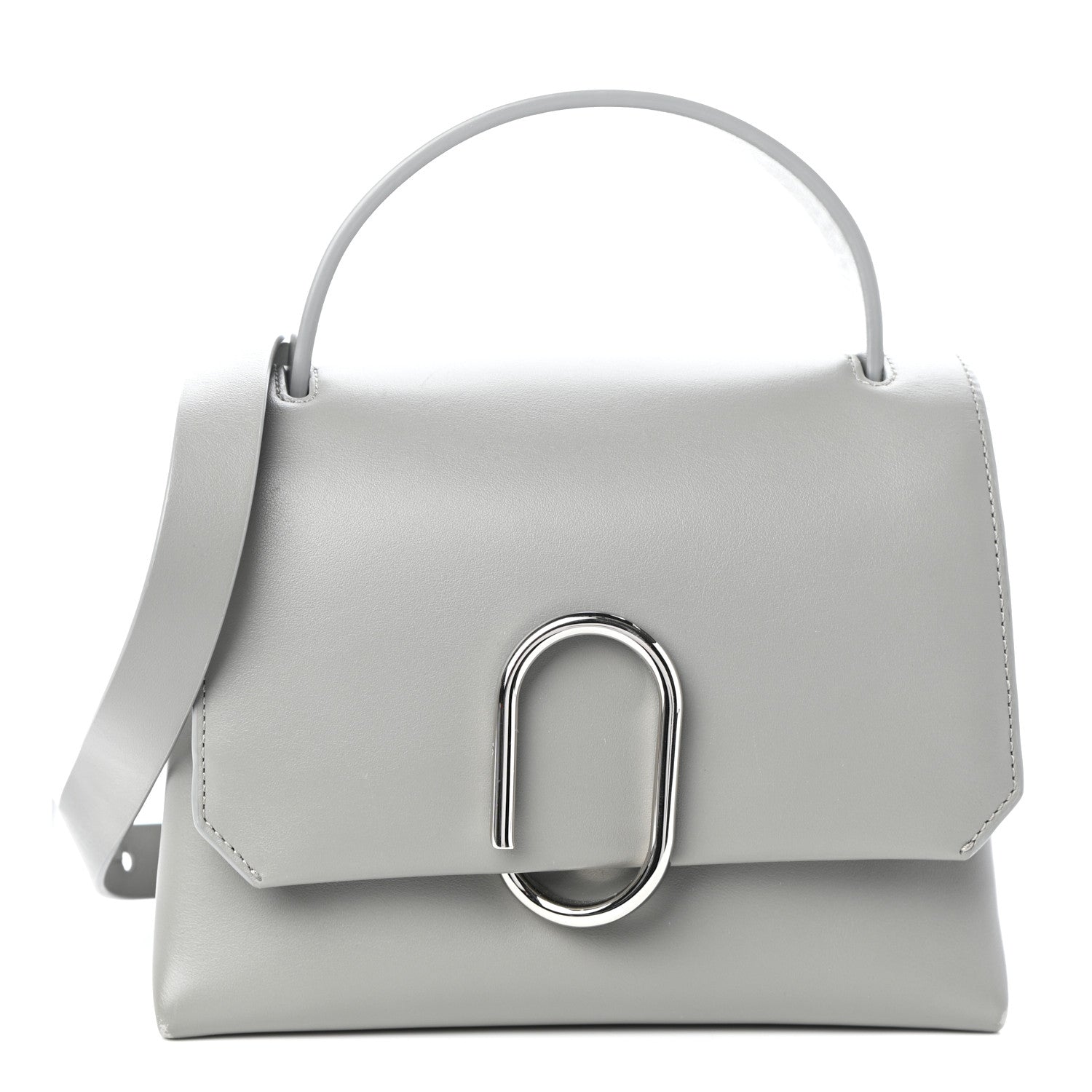 3.1 Phillip Lim Smooth Calfskin Mini Alix Top Handle Satchel Cement 1 of 9