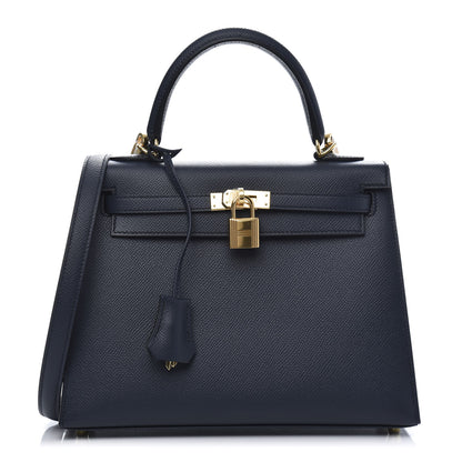 Hermes Epsom Kelly Sellier 25 Bleu Indigo 1 of 15