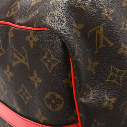 Louis Vuitton Calfskin Monogram Keepall Bandouliere 50 Coquelicot 6 of 12