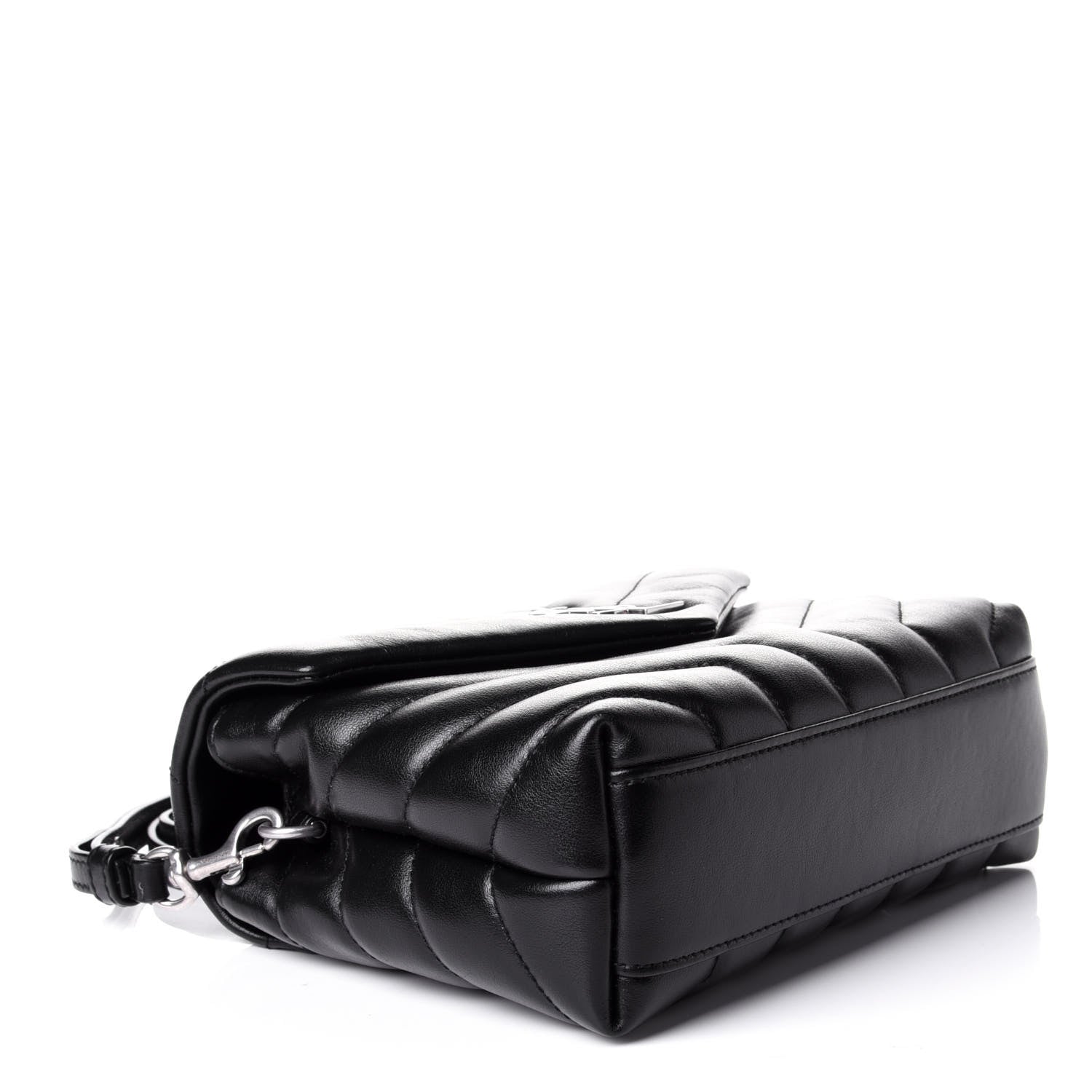 Saint Laurent Calfskin Y Quilted Monogram Toy Loulou Crossbody Bag Black 4 of 12