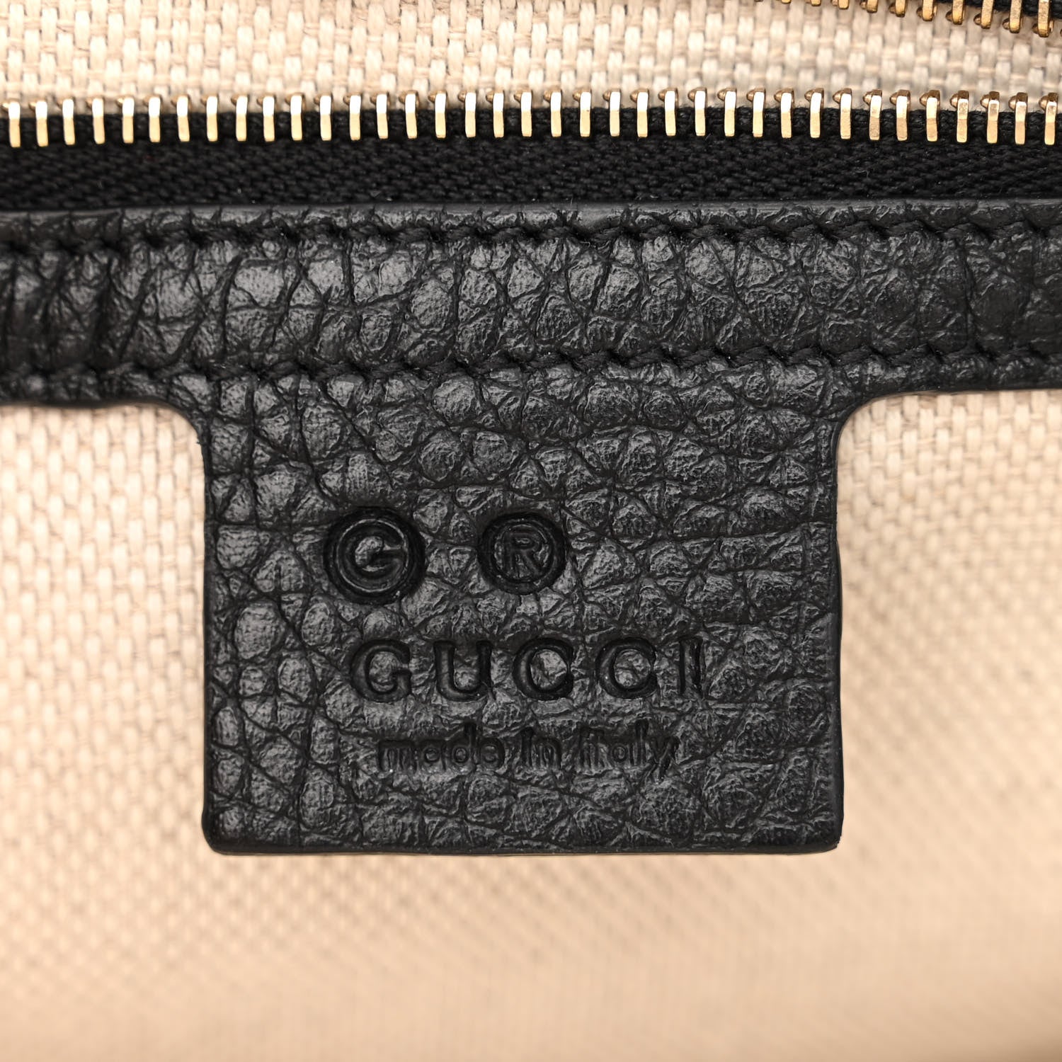 Gucci Pebbled Calfskin Medium Soho Flap Crossbody Black 6 of 10