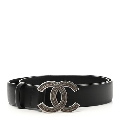 Chanel Calfskin CC Belt 75 30 Black 1 of 8