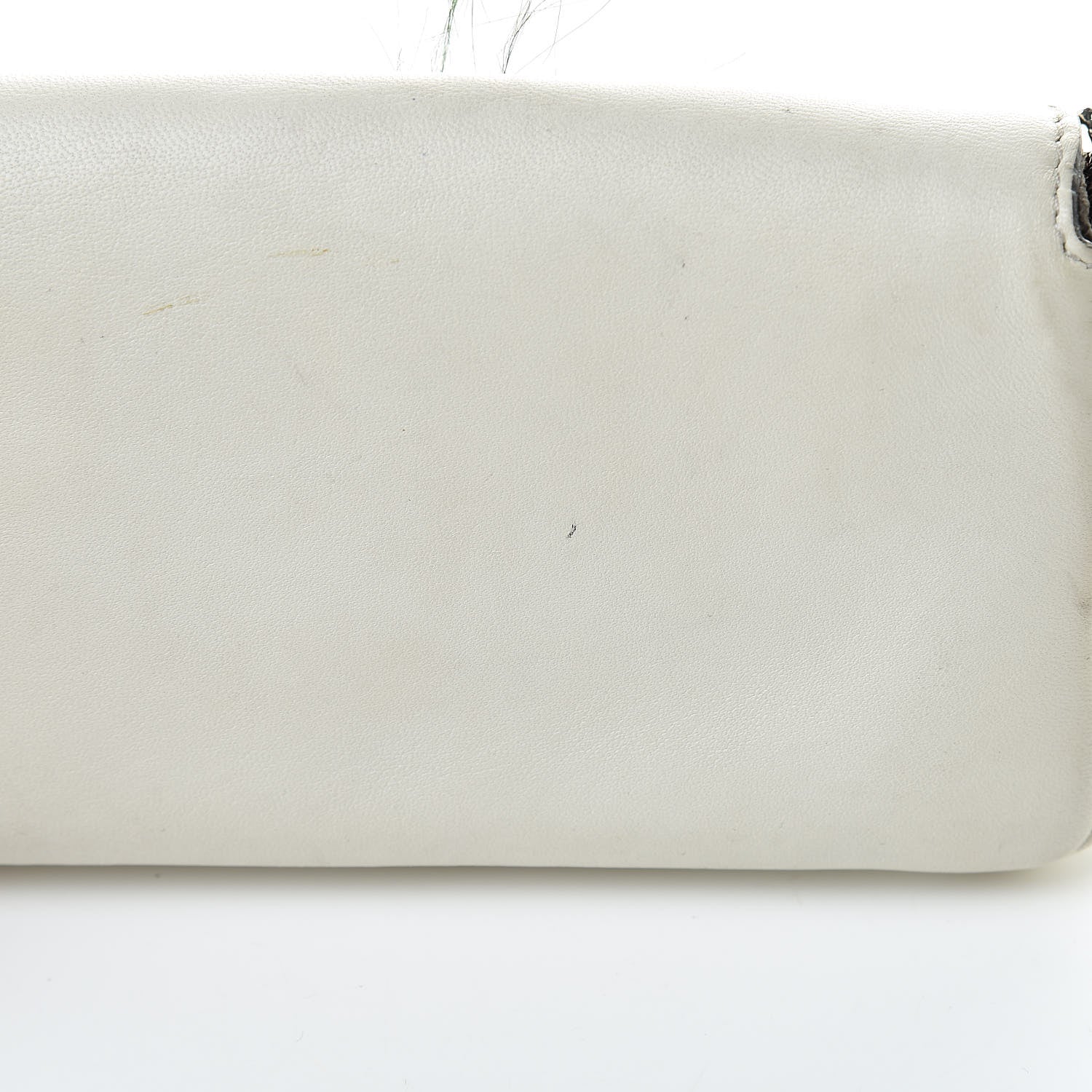Fendi Nappa Rabbit Fox Fur Micro Buggie Baguette White Nirvana Black 11 of 13