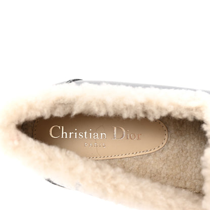 Christian Dior Brushed Calfskin Shearling Dior Code Lug Sole 15mm Loafers 41 Black Natural 8 of 9