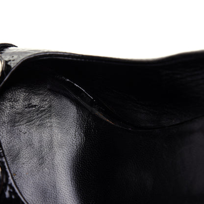 Gucci Patent Horsebit Platform Peep Toe Pumps 9.5 Black 14 of 15