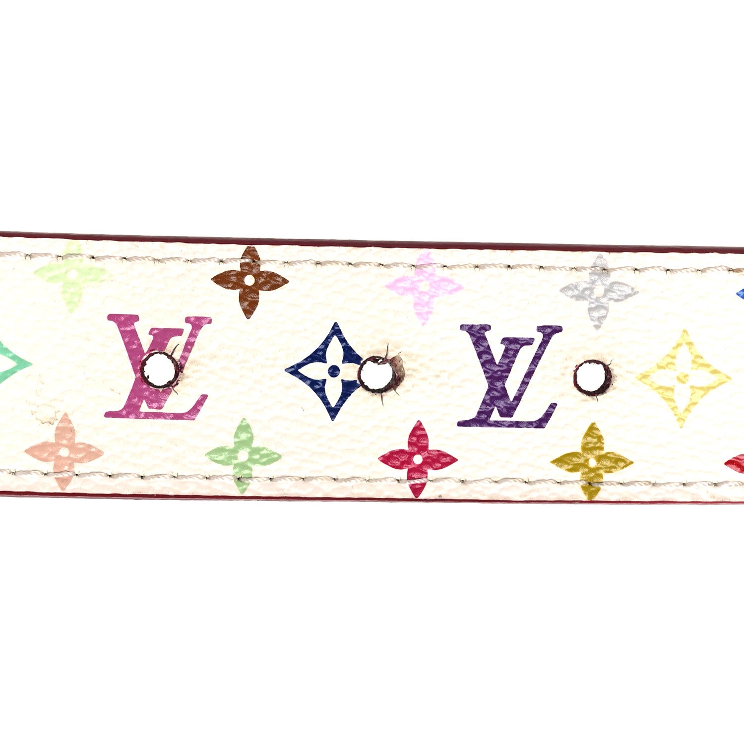 Louis Vuitton Monogram Multicolor LV Cut Reversible Belt 80 32 White 3 of 7