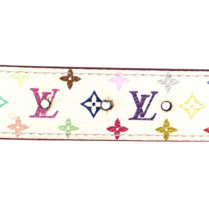 Louis Vuitton Monogram Multicolor LV Cut Reversible Belt 80 32 White 3 of 7