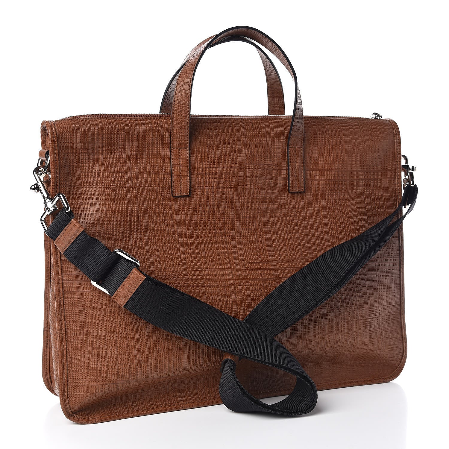 Loewe Textured Calfskin Wide Briefcase Tan 4 of 11