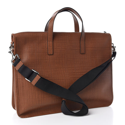 Loewe Textured Calfskin Wide Briefcase Tan 4 of 11