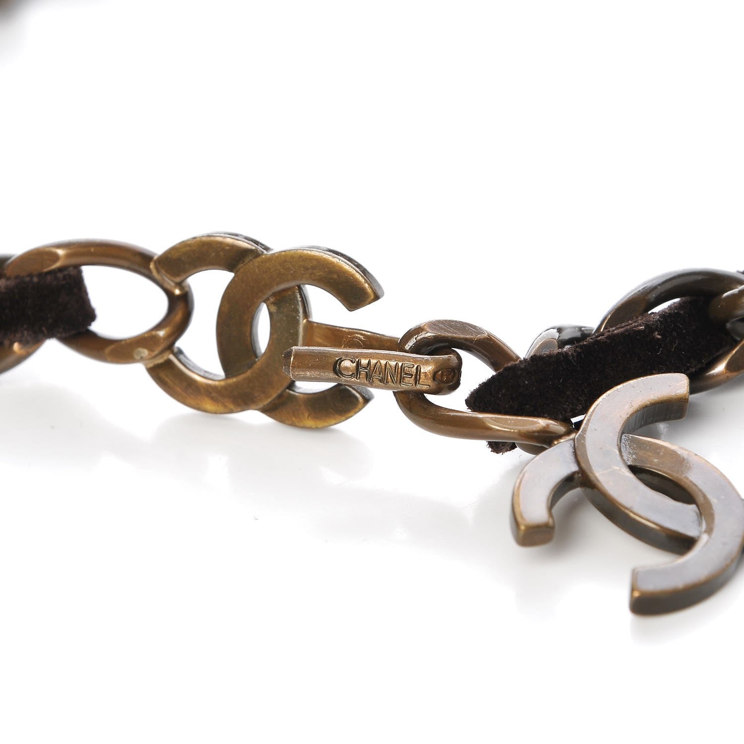 Chanel Suede CC Chain Belt Brown 5 of 5