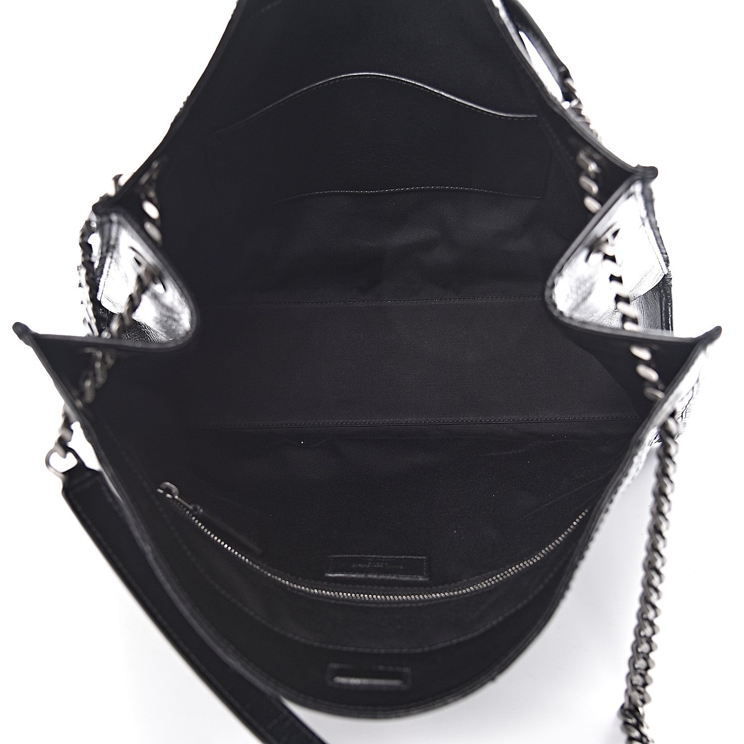 Saint Laurent Crinkled Calfskin Matelasse Monogram Niki Shoulder Bag Black 5 of 10