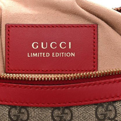 Gucci GG Supreme Monogram Kingsnake Heart Embroidered Small Boston Red 8 of 10