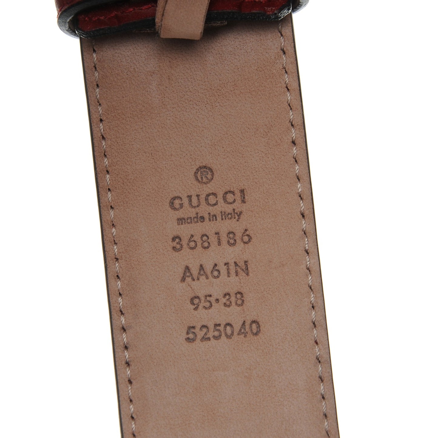 Soft Guccissima Margaux Calfskin Nickel Interlocking G 37mm Belt 95 38 Rosso