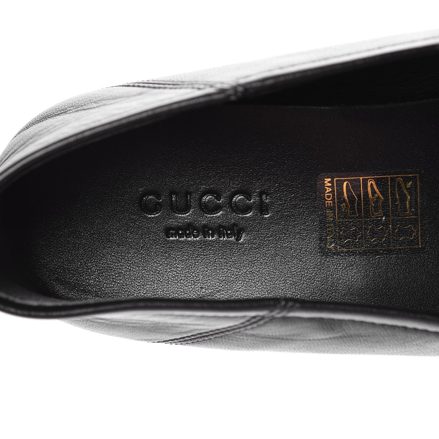 Gucci Lambskin Womens Brixton Horsebit Loafers 37 Black 7 of 8