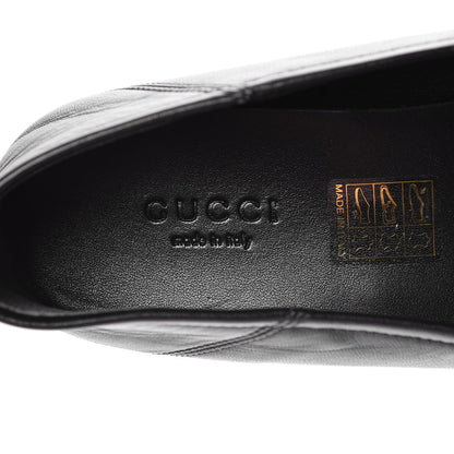 Gucci Lambskin Womens Brixton Horsebit Loafers 37 Black 7 of 8