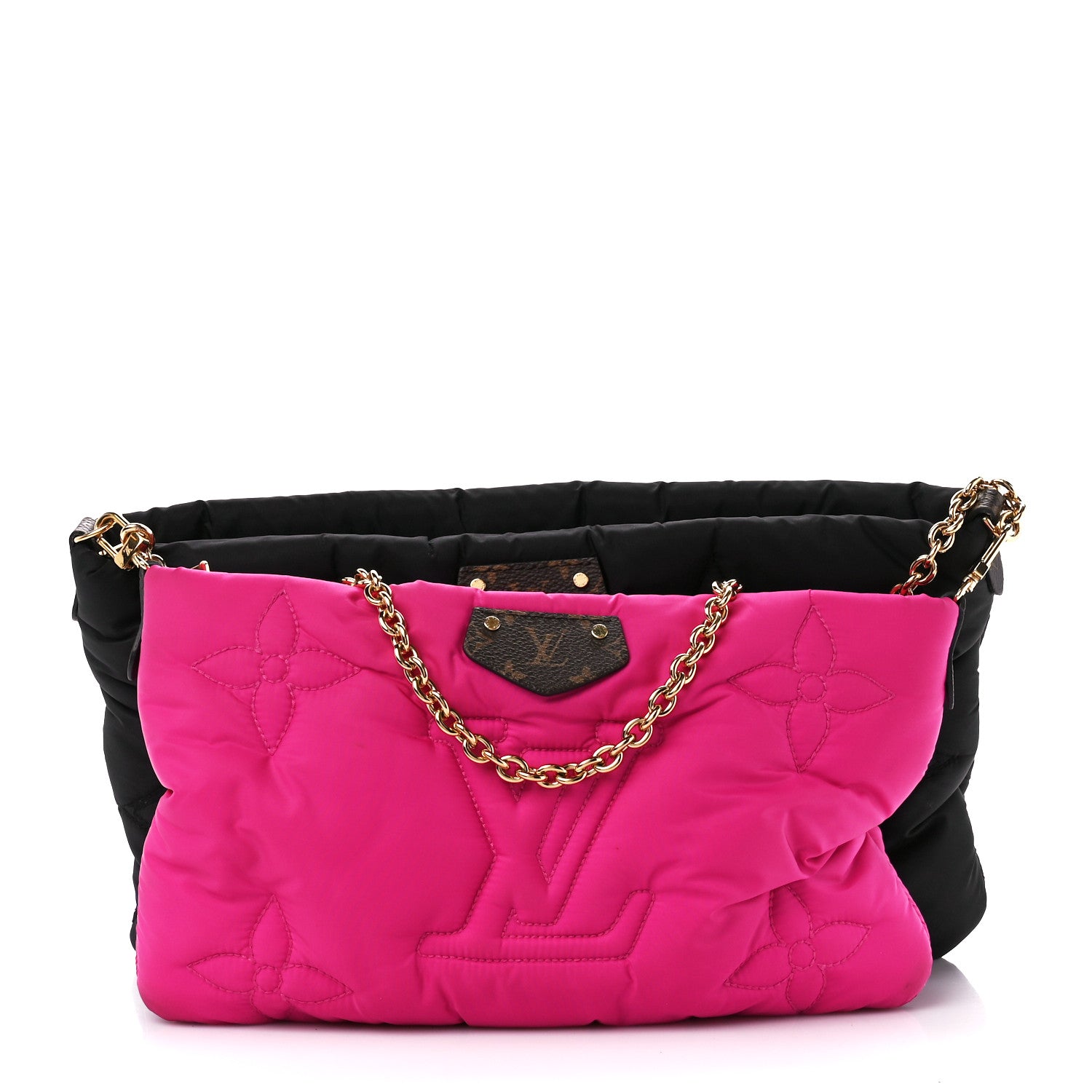 Louis Vuitton Econyl Monogram Pillow Maxi Multi Pochette Accessories Black Fuchsia 1 of 11
