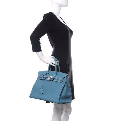 Hermes Togo Birkin 35 Blue Jean 2 of 10
