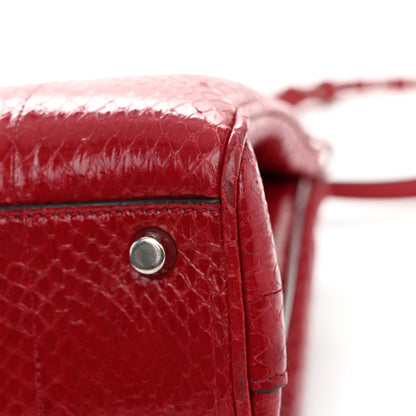 Gucci Snakeskin Small Zumi Top Handle Bag Romantic Cerise 10 of 10