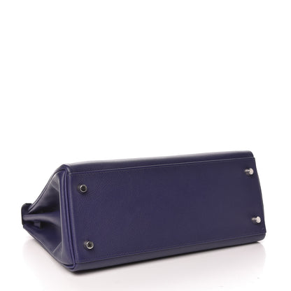 Hermes Evercolor Verso Kelly Retourne 28 Bleu Encre Bleu Zellige 5 of 41