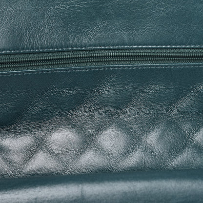 Chanel Lambskin Quilted Medium Double Flap Dark Green 12 of 16