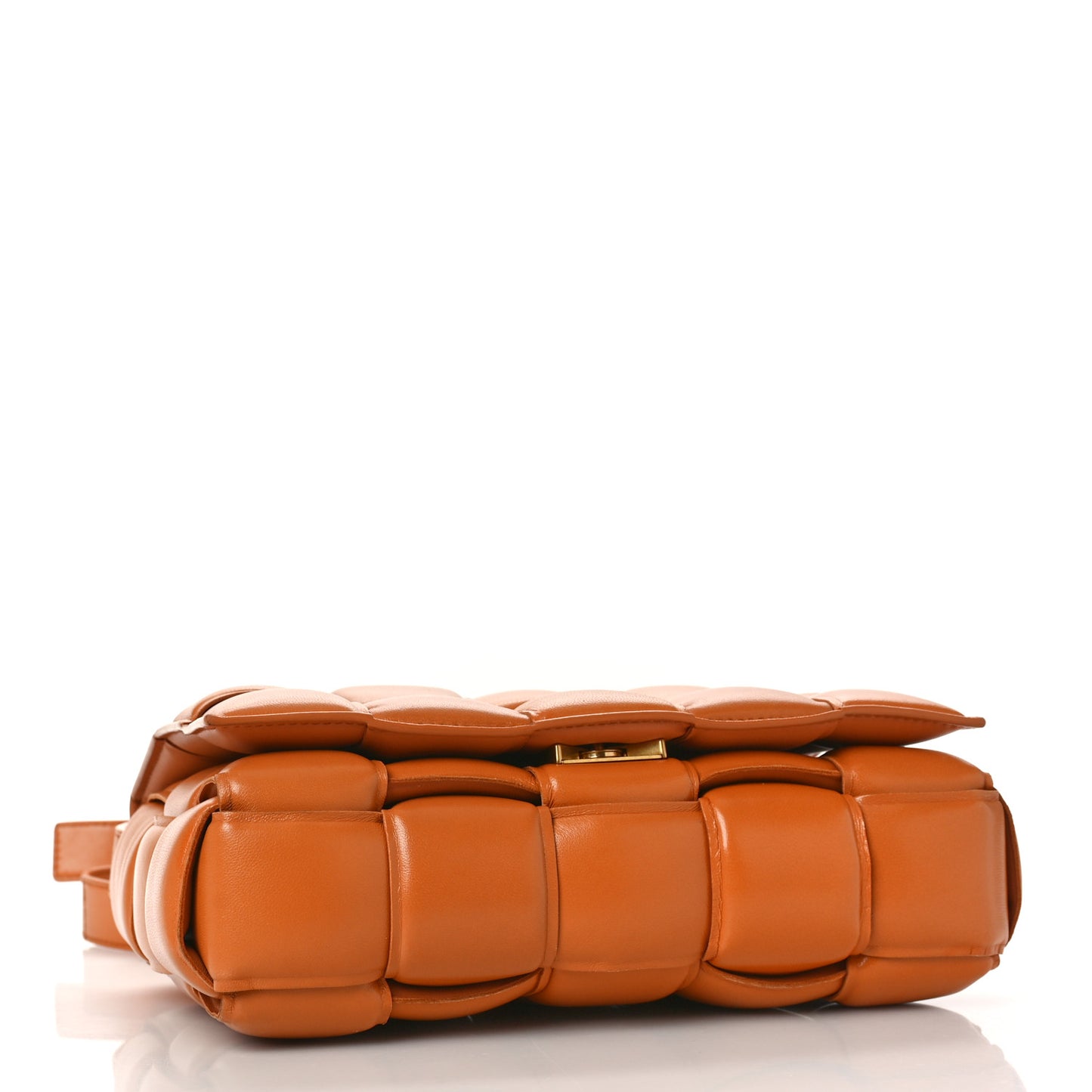 Nappa Maxi Intreccio Padded Cassette Crossbody Bag Clay