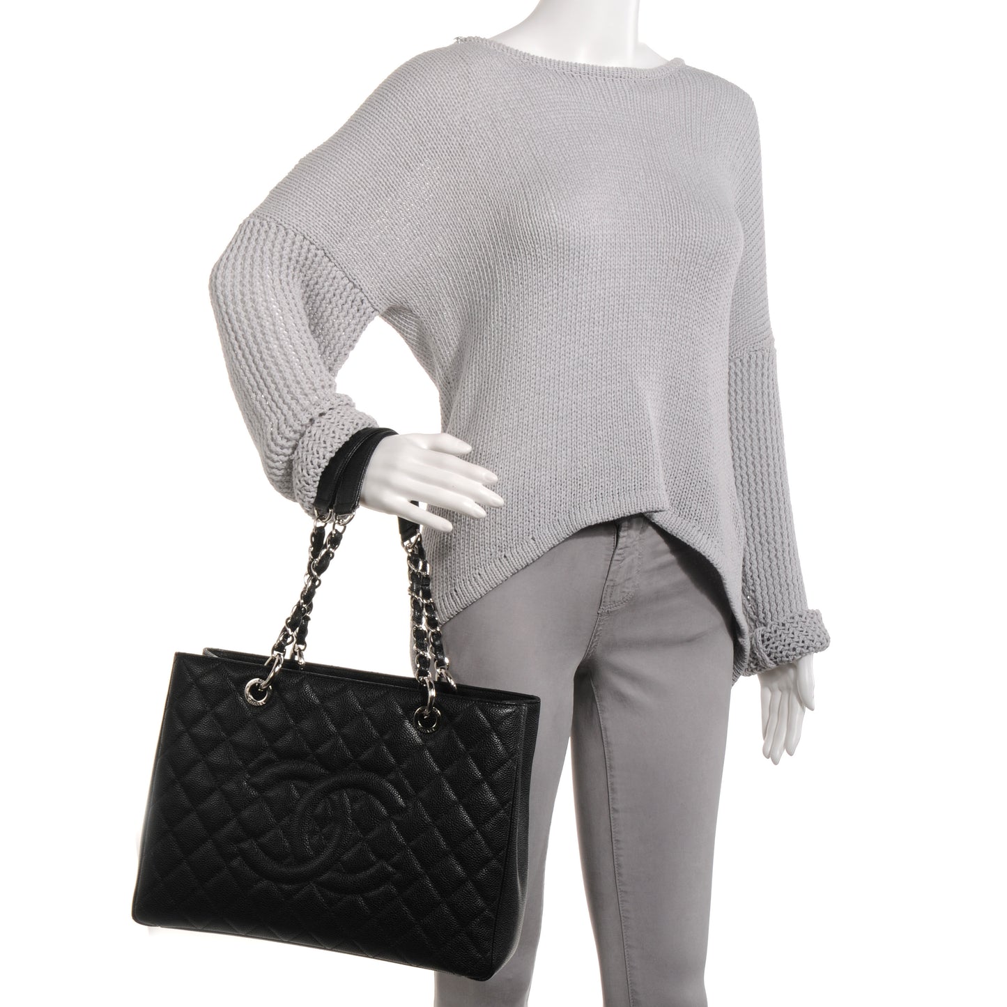 Caviar Grand Shopping Tote GST Black