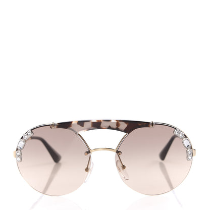 Prada Crystal Ornate Sunglasses SPR52U Havana 2 of 8